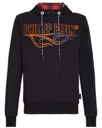 Philipp Plein - Logo Details Hooded Hoodie - Lyst