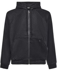 Fendi - Ff Plaque Zip-Up Hoodie - Lyst