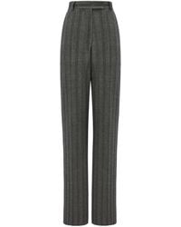 Ferragamo - Ferragamo Straight-Leg Chevron Tailored Trousers - Lyst