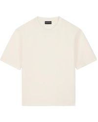 Emporio Armani - Seersucker Fabric T-Shirt - Lyst
