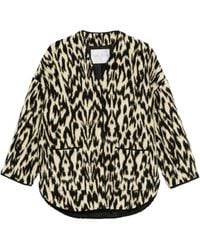 forte_forte - "Moiree" Jacquard Cloth Coat - Lyst