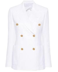 Max Mara - Peak-Lapels Double-Breasted Blazer - Lyst