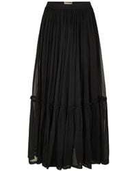 Saint Laurent - Tulle A-Line Skirt - Lyst