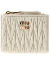 Miu Miu - Matelassé Nappa Leather Small Wallet - Lyst