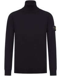 Stone Island - ストーンアイランド ロゴパッチ ロールネック ジャンパー - Lyst