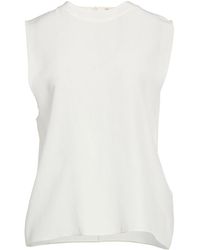 Saint Laurent - Solid Color Sleeveless Top - Lyst