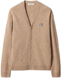 Maison Kitsuné - Fox Head Lambswool Comfort Cardigan - Lyst