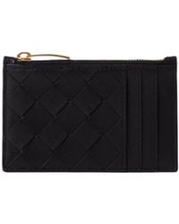 Bottega Veneta - Intrecciato Zipped Cardholder - Lyst