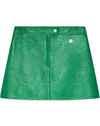 Courreges - Courrèges Patent Logo Mini Skirt - Lyst