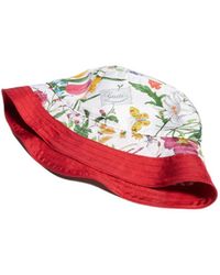 Gucci - Printed Silk Twill Bucket Hat - Lyst