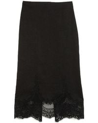 Twinset - Scalloped Lace Hem Skirt - Lyst