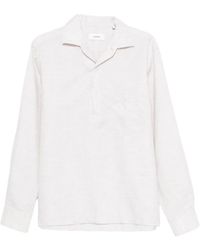 Lardini - Long Sleeved V-Neck Polo Shirt - Lyst
