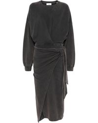 Isabel Marant - Isabel Marant Étoile Sandrina Knot Detailed Long-Sleeved Dress - Lyst