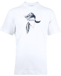 ZEGNA - Graphic-Print Short-Sleeve T-Shirt - Lyst