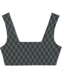 By Malene Birger - Braga Monogrammed Cropped Top - Lyst