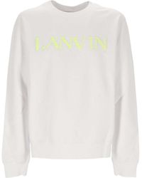 Lanvin - Logo Embroidered Crewneck Sweashirt - Lyst