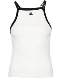 Courreges - Courrèges Buckle Detailed Halter-Neck Top - Lyst