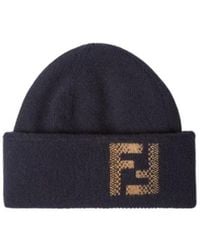 Fendi - Ff Intarsia-Knit Beanie - Lyst