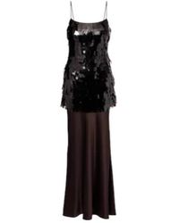 STAUD - Mesa Sequined Satin Gown - Lyst