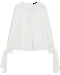 Max Mara - Silk Crepe De Chine Blouse - Lyst