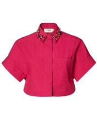 Fendi - Sequin-Embellished Cropped Shirt - Lyst