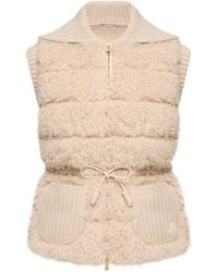 Moncler - Wool Cashmere Blend Down Vest - Lyst