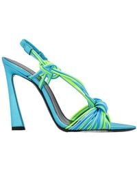 Saint Laurent - Logo High-Heel Sandals - Lyst