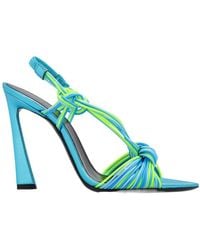 Saint Laurent - Logo High-Heeled Sandals - Lyst
