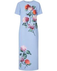 Carolina Herrera - Stretch-Crepe Midi Dress - Lyst