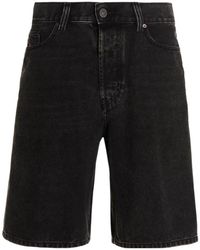 DIESEL - Knee-Length Denim Shorts - Lyst