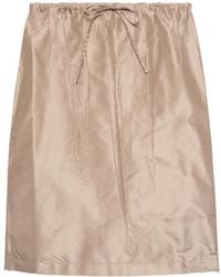 Prada - Drawstring Midi Skirt - Lyst