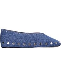 Ganni - Round-Toed Ballet Shoes - Lyst