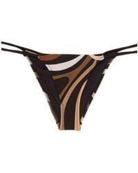 PUCCI - Pucci Marmo Print V-Cut Bikini Bottom - Lyst