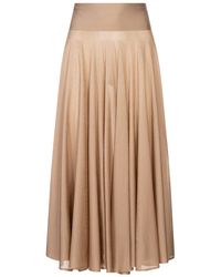 Alaïa - Alaïa Elasticated Waist Maxi Pleated Skirt - Lyst