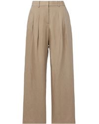 LoveShackFancy - High-Waisted Wide-Leg Pants - Lyst
