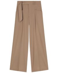 Closed - Pleated Wide-Leg Trousers - Lyst