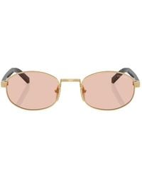 Prada - Eyewear Oval Frame Sunglasses - Lyst