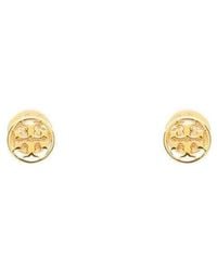 Tory Burch - Miller Stud Logo Detailed Earrings - Lyst