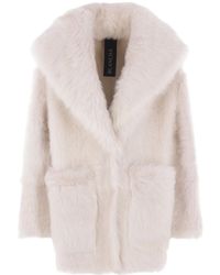 Blancha - Sheepskin Single-Breasted Coat - Lyst