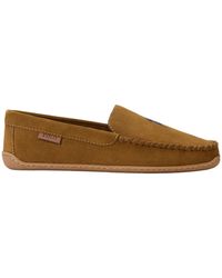 Polo Ralph Lauren - Faux Suede Loafers With Slip-On Design - Lyst