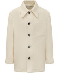 Ami Paris - Ami Alexandre Mattiussi Overshirt In Ivory Wool - Lyst
