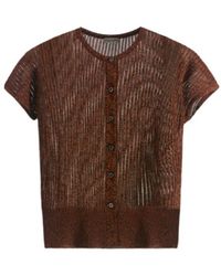 Roberto Collina - Openwork Knit Cardigan - Lyst