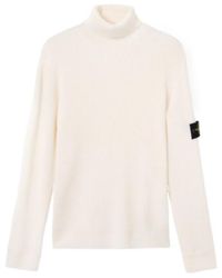Stone Island - Regular-Fit Turtleneck Jumper With Fine-Ribbed Trims - Lyst