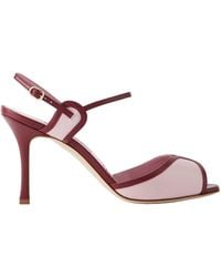 Manolo Blahnik - Two-Tone Leather Sandals - Lyst