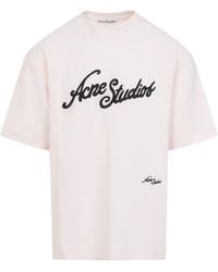 Acne Studios - Logo Embroidered T-Shirt - Lyst