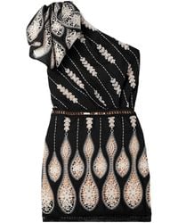 Johanna Ortiz - Celestial Matter One-Shoulder Guipure Lace-Trimmed Voile Mini Dress - Lyst