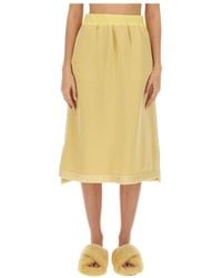 Jil Sander - Elastic-Waist Flared Midi Skirt - Lyst