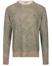 Etro - Paisley Printed Crewneck Jumper - Lyst