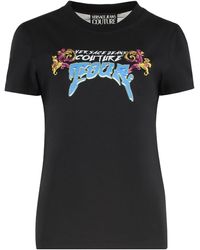 Versace Jeans Couture - Couture Logo Printed Crewneck T-Shirt - Lyst