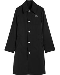 Ami Paris - Technical Twill Raincoat - Lyst